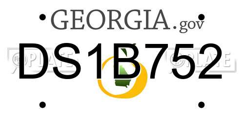 DS1B752 Georgia License Plate