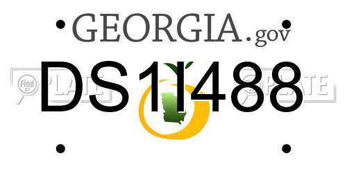 DS1I488 Georgia License Plate