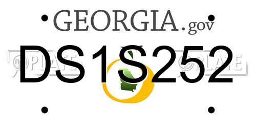 DS1S252 Georgia License Plate