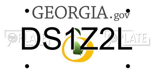 DS1Z2L Georgia License Plate