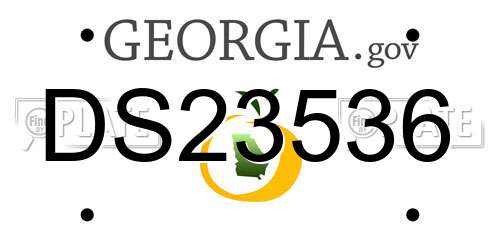 DS23536 Georgia License Plate