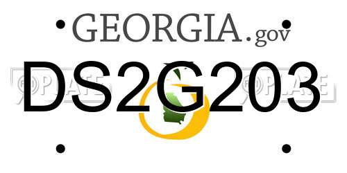 DS2G203 Georgia License Plate