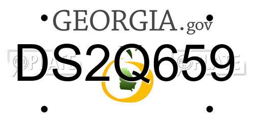 DS2Q659 Georgia License Plate