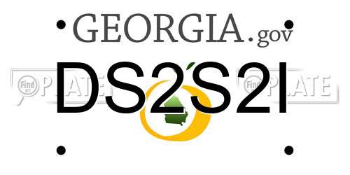 DS2S2I Georgia License Plate