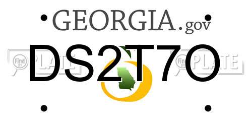 DS2T7O Georgia License Plate