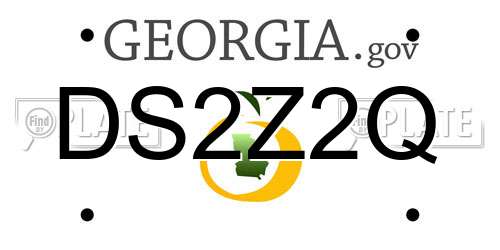 DS2Z2Q Georgia License Plate