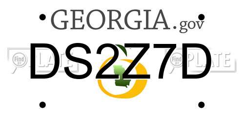 DS2Z7D Georgia License Plate