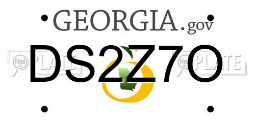 DS2Z7O Georgia License Plate