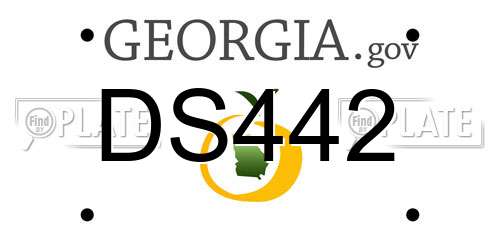 DS442 Georgia License Plate
