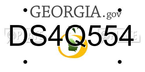 DS4Q554 Georgia License Plate