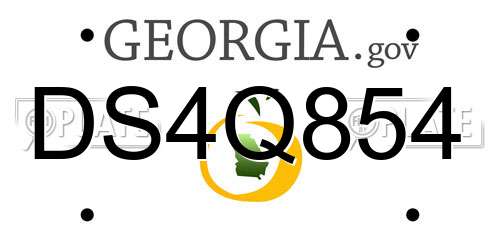 DS4Q854 Georgia License Plate