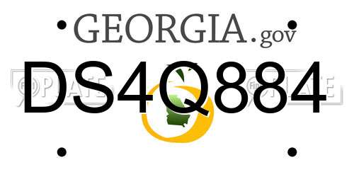 DS4Q884 Georgia License Plate