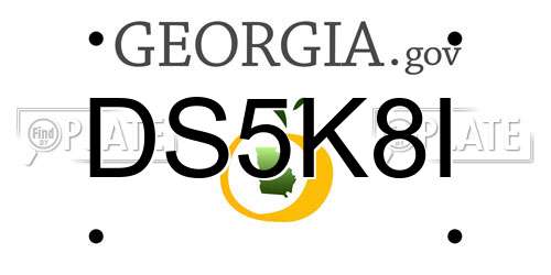 DS5K8I Georgia License Plate