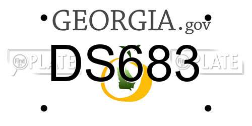 DS683 Georgia License Plate
