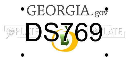 DS769 Georgia License Plate