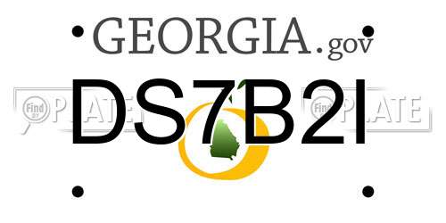 DS7B2I Georgia License Plate