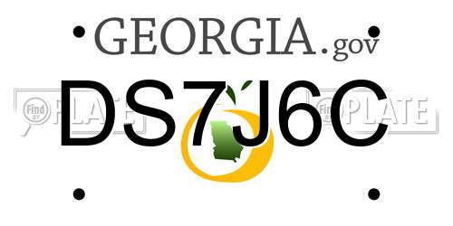 DS7J6C Georgia License Plate