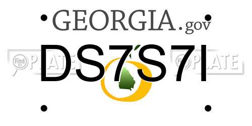 DS7S7I Georgia License Plate