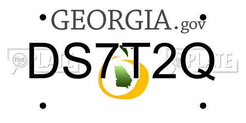 DS7T2Q Georgia License Plate