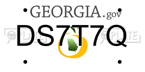 DS7T7Q Georgia License Plate