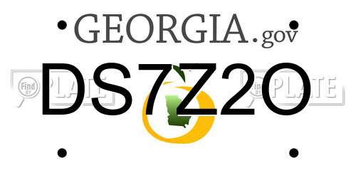 DS7Z2O Georgia License Plate