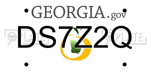 DS7Z2Q Georgia License Plate