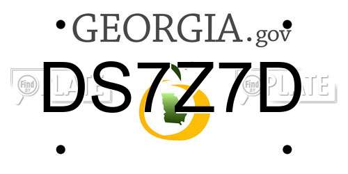 DS7Z7D Georgia License Plate