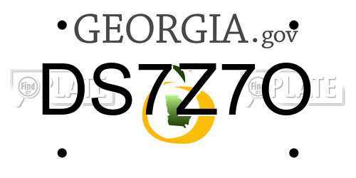 DS7Z7O Georgia License Plate