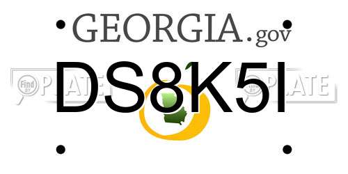 DS8K5I Georgia License Plate