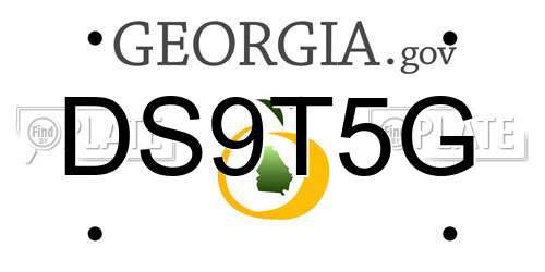 DS9T5G Georgia License Plate
