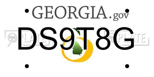 DS9T8G Georgia License Plate