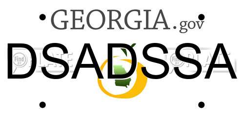 DSADSSA Georgia License Plate