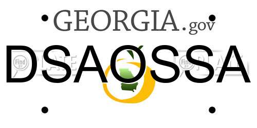 DSAOSSA Georgia License Plate