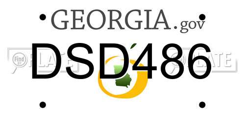 DSD486 Georgia License Plate