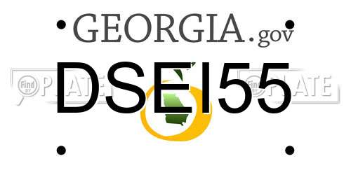 DSEI55 Georgia License Plate