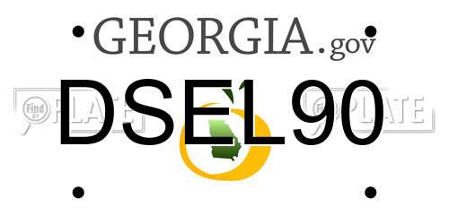 DSEL90 Georgia License Plate