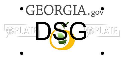 DSG Georgia License Plate