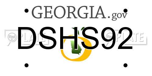 DSHS92 Georgia License Plate