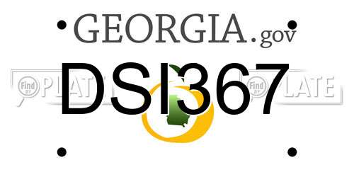 DSI367 Georgia License Plate