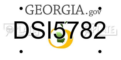 DSI5782 Georgia License Plate