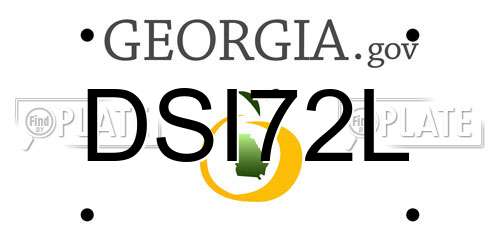 DSI72L Georgia License Plate