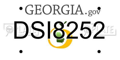 DSI8252 Georgia License Plate