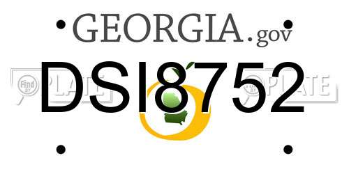 DSI8752 Georgia License Plate