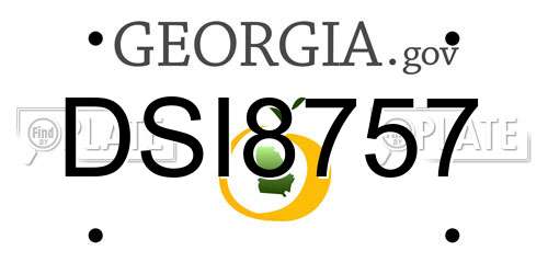 DSI8757 Georgia License Plate