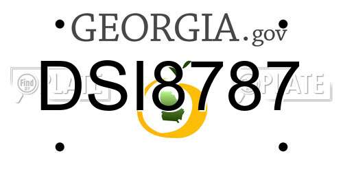 DSI8787 Georgia License Plate