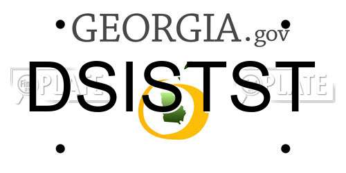 DSISTST Georgia License Plate