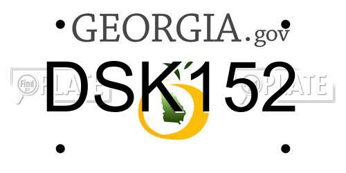 DSK152 Georgia License Plate