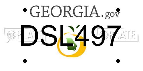 DSL497 Georgia License Plate