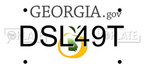 DSL49T Georgia License Plate