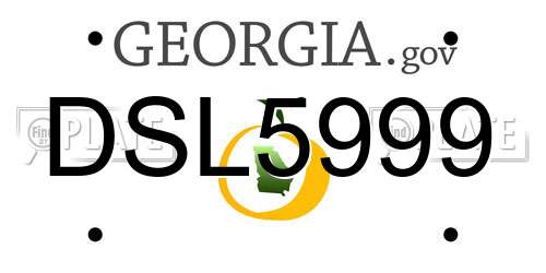 DSL5999 Georgia License Plate